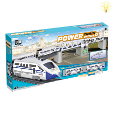 Залізниця 2184 (12/2шт) довжина шляху 366+ см.,бат.світло,звук, в коробці (59*8*32 см.)		