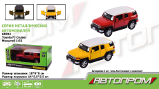 Машина металл 68304 (48шт/2), 2 цвета, 1:32  Toyota FJ Cruiser,батар, свет,звук,откр.двер(КИ)