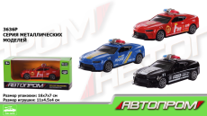 Машина металл 3636P (96шт/4) ,3 цвета,в кор.15*8*6см(КИ)