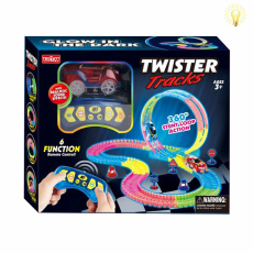 "Трек на радіокеруванні 136 (36/2шт) 134 деталі,світло, звук (38*9*26см) в коробці"