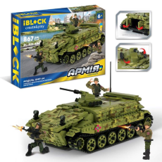 Конструктор IBLOCK арт. PL-921-486 (6шт) Армія, БMП-64, 867 дет.3 фігурки., короб. 63,5*9*42,5см(КІ)