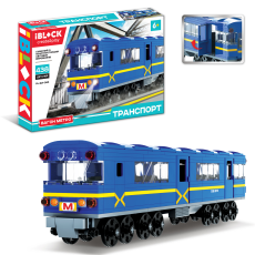 Конструктор IBLOCK арт. PL-921-383 (12шт)  ТРАНСПОРТ Вагон-Метро 438 дет.,(КІ)