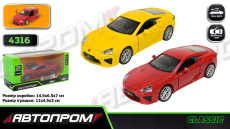 Машина мет. арт. 4316 (96шт/2),1:43 LEXUS LFA, 2 кольори, відк.двері,в кор. 14,5*6,5*7см(КІ)