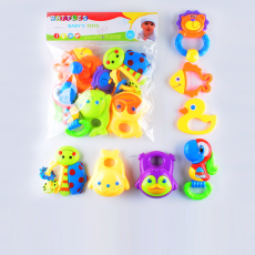 Погремушка в ручку 8358A-10 (96шт/2) 7 видов в пакете 23,5*28*5см(КИ)