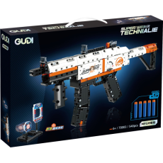 Конструктор 70003  (12шт) автомат MP5, 48см, м'які кулі 5шт, мішень 540дет., в коробці (54*7*34см)		