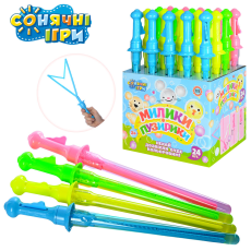 Мильні бульбашки 1093 (120шт) меч, 40см, 20шт (4 кольори) в дисплеї, 40,5-27,5-22см